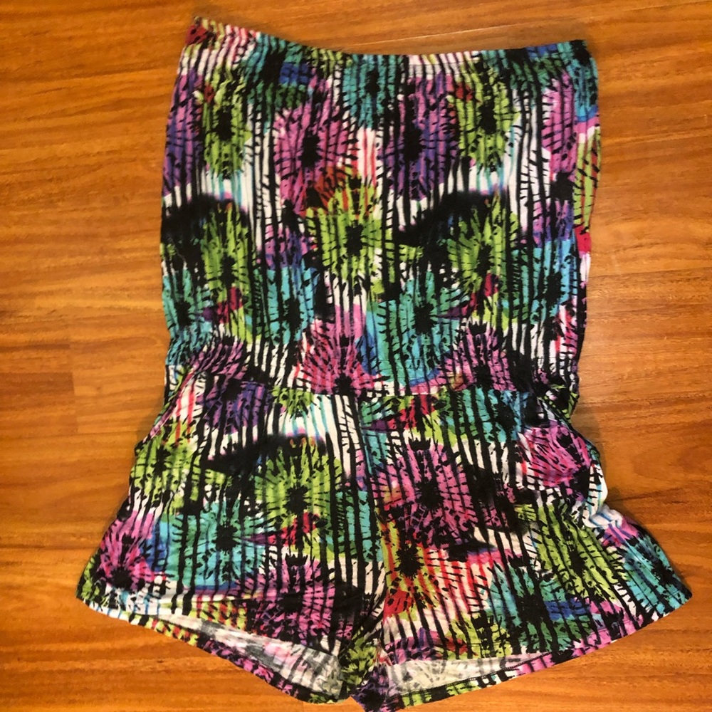 COLORFUL Tube Top ROMPER Sz 4x